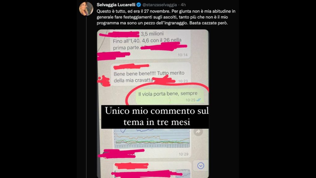 Selvaggia Lucarelli pubblica la chat con i giudici di Ballando: "Basta ca**ate" 42 lucarelli mariotto chat