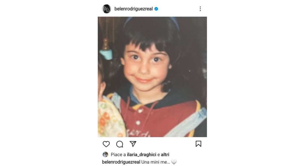 Belén Rodriguez amarcord: nella foto da piccola è uguale a Santiago 42 belen rodriguez santiago