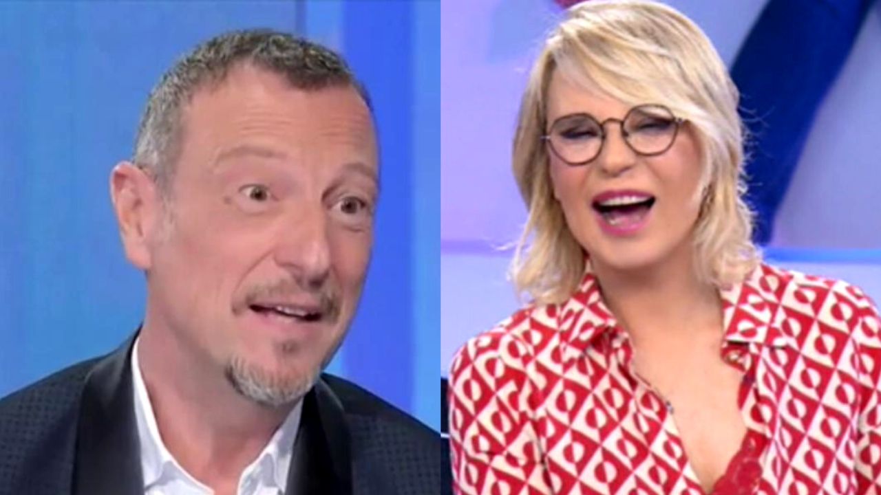 Amadeus e lo scontro con Maria De Filippi: "Non mi preoccupo di questo" 41 amadeus maria de filippi sanremo c'è posta per te