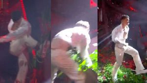 Disastro di Blanco al Festival di Sanremo: calci ai fiori, fischi e insulti all’Ariston