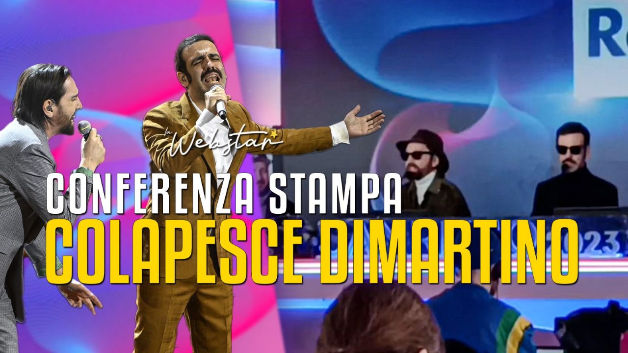 Colapesce Dimartino: "A Sanremo 2023 cantiamo il peso delle aspettative" 41 Colapesce Dimartino conferenza stampa Festival di Sanremo 2023