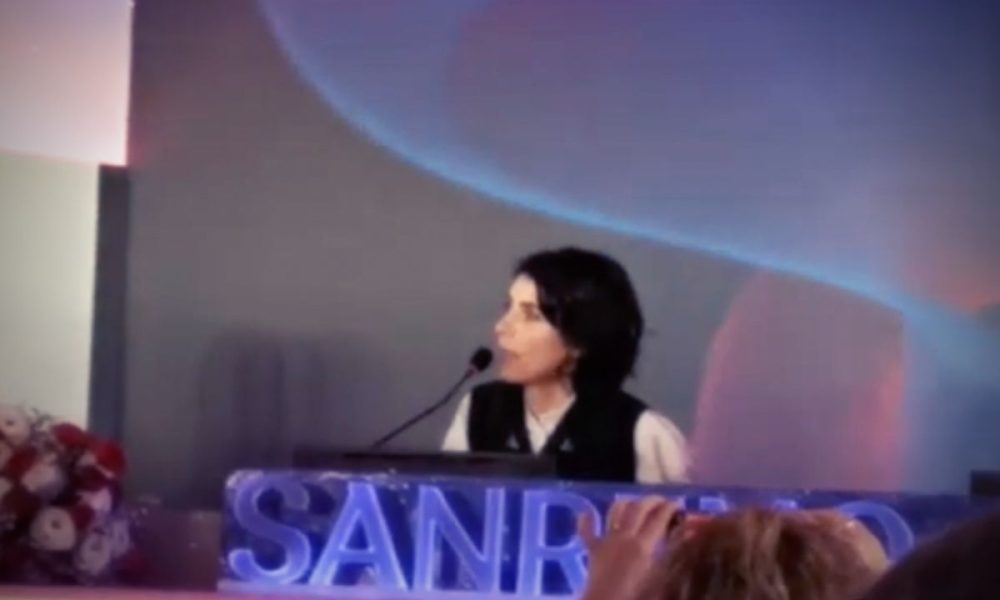 Giorgia in conferenza stampa a Sanremo: “Sono qui grazie ad Amadeus”