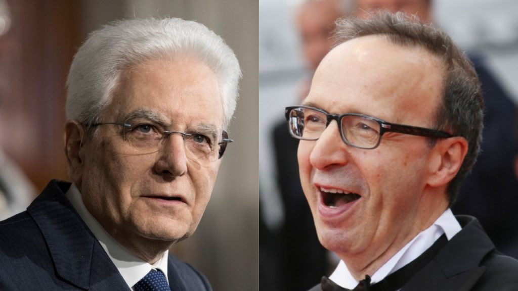 sergio mattarella roberto benigni sanremo