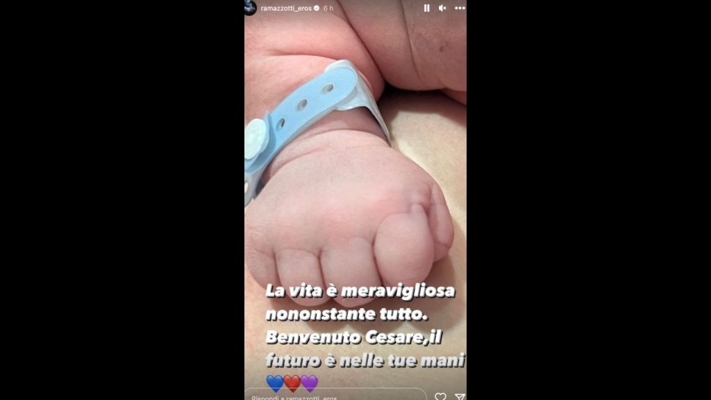 eros ramazzotti nonno nipote foto