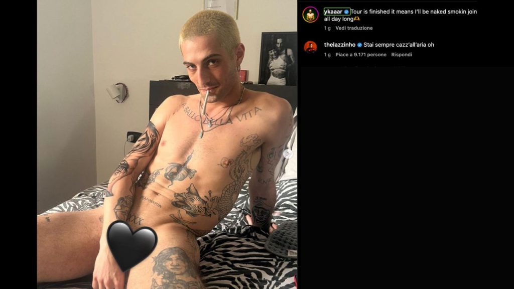 Damiano David nudo su Instagram: il commento ironico di Lazza 42 damiano david nudo