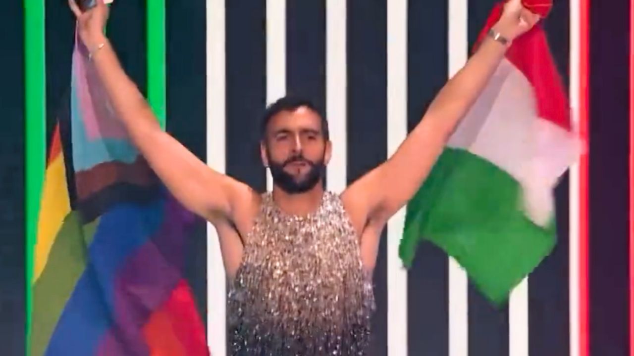 mengoni eurovision bandiera significato