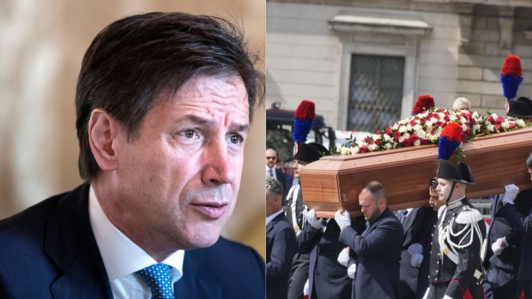 Giuseppe Conte funerali Berlusconi