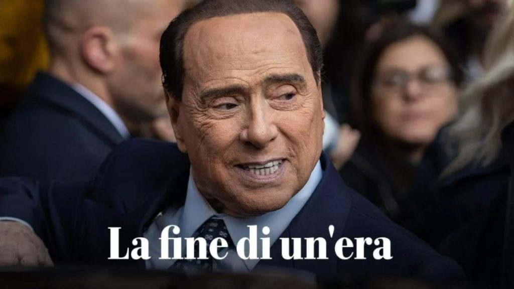 La prima pagina di Repubblica sulla morte di Silvio Berlusconi