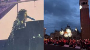 Laura Pausini in concerto sotto la pioggia a Venezia: il ringraziamento speciale ai fan