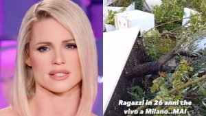 Michelle Hunziker e il maltempo a Milano: “Mai vista una cosa così”