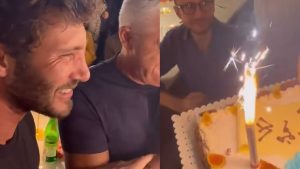 “Viva la fic*”: colpisce la torta al compleanno di Stefano de Martino