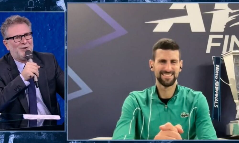 Djokovic da Fazio dopo la vittoria alle Nitto ATP: “Sinner? Sarà il numero 1 al mondo”