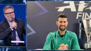 Djokovic da Fazio dopo la vittoria alle Nitto ATP: “Sinner? Sarà il numero 1 al mondo”