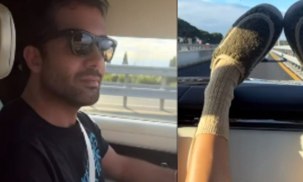 Belén ed Elio cantano in macchina, ma qualcosa va storto: l’imprenditore si infastidisce