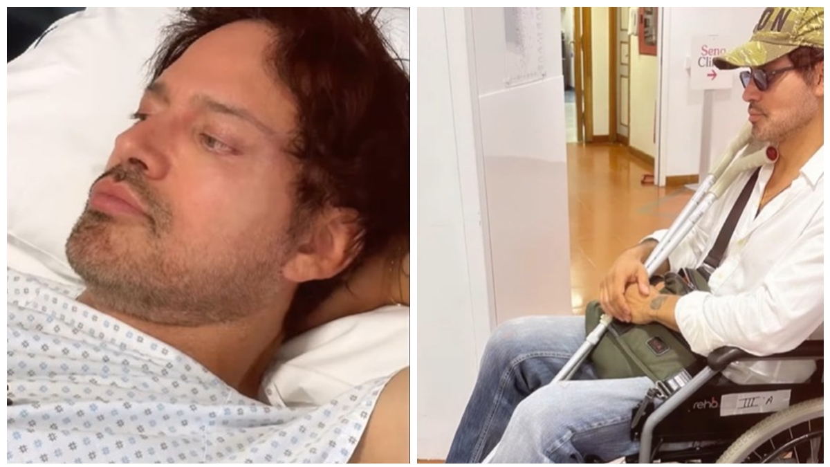 gabriel garko infortunio sul set