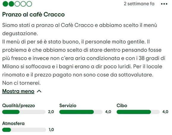 Carlo Cracco, il Suo Ristorante Fatto a Pezzi dai Clienti: Le Polemiche su TripAdvisor 43 carlo cracco ristorante recensione