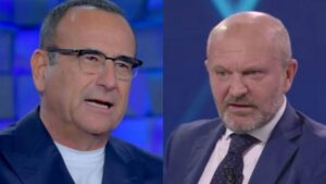 Carlo Conti sulla rinuncia di Andrea Pucci: “Mi dispiace per lui, sia professionalmente che umanamente”